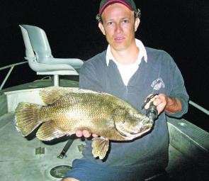 This small tripletail was taken during a night fishing session. 
